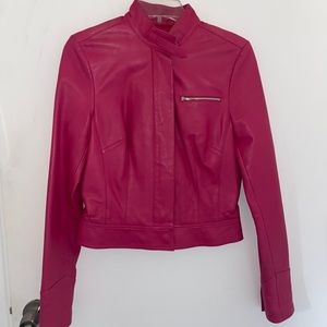 Pink leather jacket💗